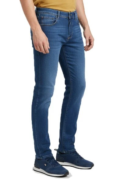 Twister Vegas 132-309 Mavi Yüksek Bel Rahat Paça Erkek Jeans Pantolon ürün görseli 1