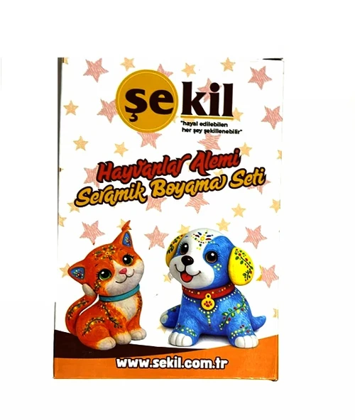 Şekil Hayvanlar Alemi Seramik Boyama Seti ürün görseli 1