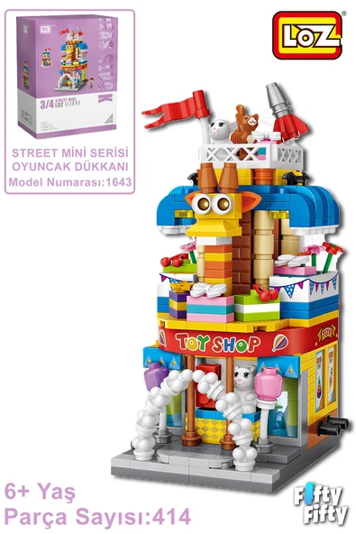 Loz Street Mini Serisi Oyuncak Dükkanı -LZ1643 (414 Parça) Oyuncak Yapım Seti ürün görseli 1