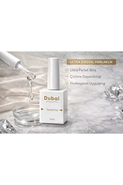 Dubai Professional Crystal Top Coat 15 ml ürün görseli 1