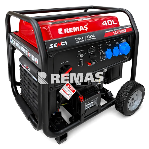 Senci SC 12000 iV Marşlı Inverter 13 kVA Monofaze Benzinli Jeneratör ürün görseli 1