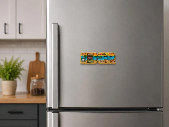 Magnet Kemer Ahşap Buzdolabı Süsü Hediyelik 13x4 cm ürün görseli 1