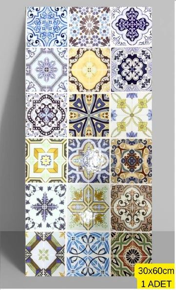 30X60cm Kendinden Yapışkanlı Duvar,banyo,tezgah arası kaplama Duvar Paneli Kağıdı Sticker CYCZT00239 ürün görseli 1