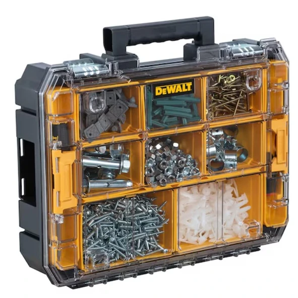 Dewalt TSTAK Ağır Hizmet Tipi Şeffaf Kapaklı Takım Çantası DW006 (Çıtır Darbeli) ürün görseli 1