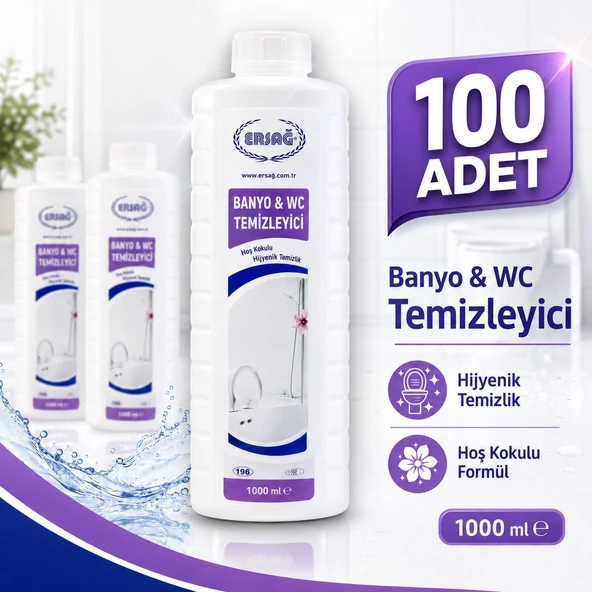 BANYO WC TEMİZLEYİCİ ANTİBAKTERİYEL1000 ML (100 LÜ PAKET) ürün görseli 1