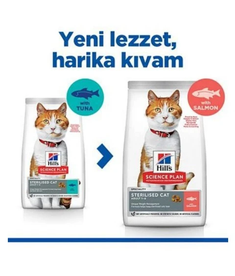 Hill's Somonlu 3 kg Kısırlaştırılmış Yetişkin Kedi Maması ürün görseli 1