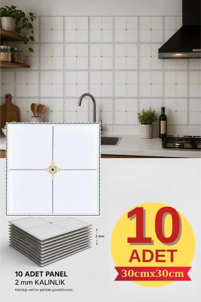 10 Adet 30x30cm Işıltı Modern Desen Köpük Yapışkanlı Mutfak Banyo Wc Duvar Paneli Kağıdı CYCZT00216 ürün görseli 1