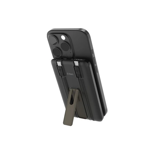 Ttec ReCharger M 5.000mAh MagSafe Uyumlu PD 20W Lightning ve USB-C Dahili Kablolu Stantlı Taşınabilir Hızlı Şarj Aleti/Powerbank ürün görseli 1