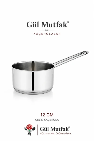 Kaçerola Sütlük Ve Sosluk Paslanmaz Çelik 12 Cm ürün görseli 1