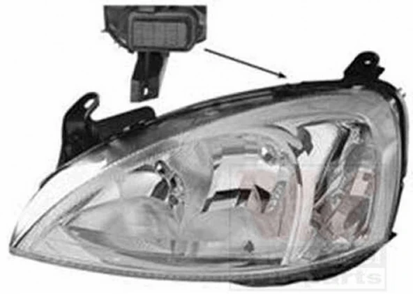 Opel Corsa - Combo 2001-2003 Far Sol (Oem No:1216137) ürün görseli 1