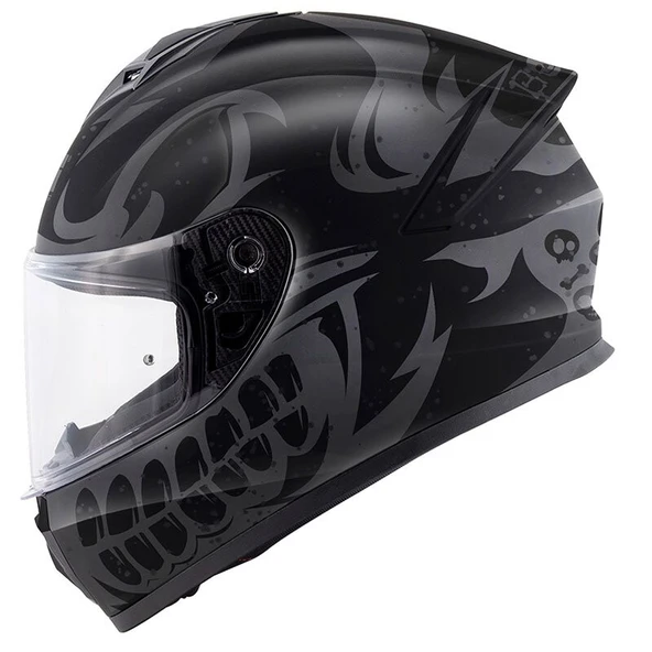 GIVI 50.X BONES MAT SİYAH-GRİ KASK ürün görseli 1