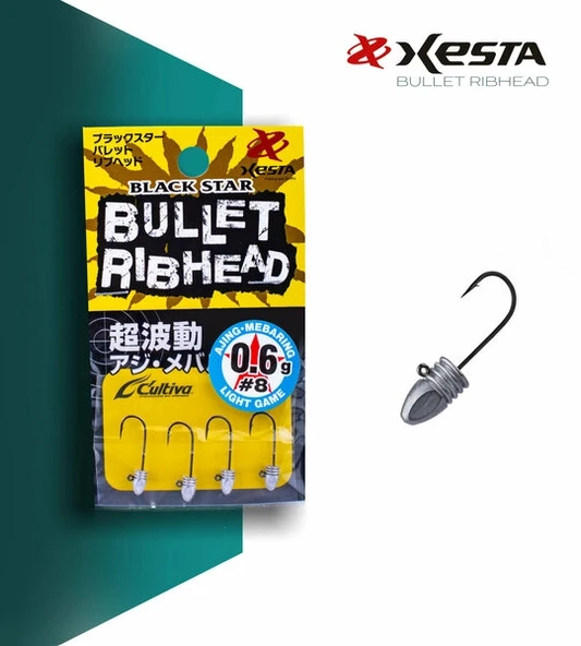 XESTA BULLET RIBHEAD JIG HEAD No:8 0.6 Gr 4 lü Paket ürün görseli 1