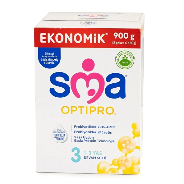 SMA OPTİPRO 3 PROBİYOTİK BEBEK SÜTÜ 900 GR ürün görseli 1