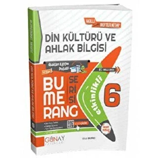 Günay 6.Sınıf Bumerang Din Kültürü Etkinlikli Akıllı Defter Kitap ürün görseli 1
