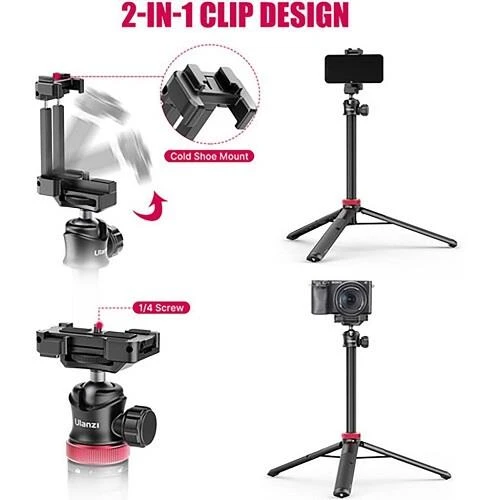 Ulanzi MT-44 Uzatılabilir Vlog Tripod Siyah - Resim 6