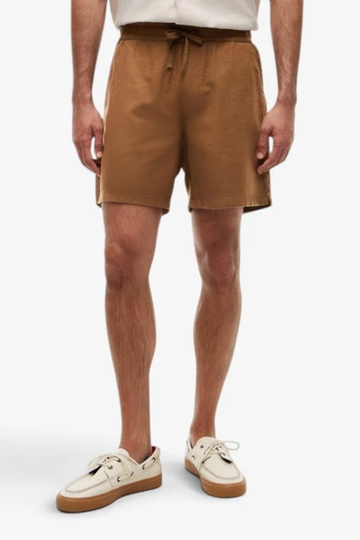 Tommy Hilfiger   TJM LINEN BLEND PULL-ON SHORT Erkek Kahverengi Şort - DM0DM22825 ürün görseli 1
