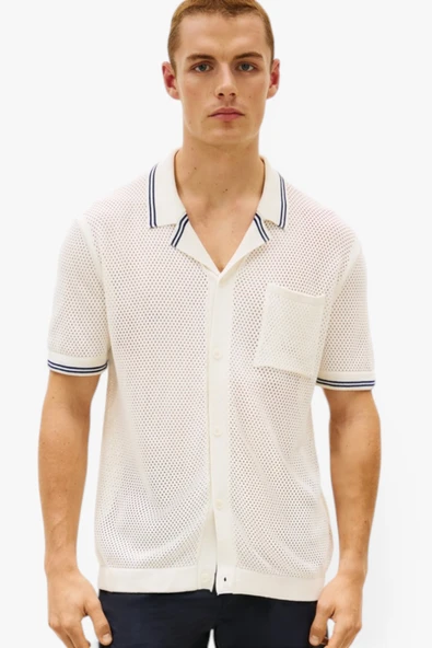 Tommy Hilfiger   OPEN KNIT SHIRT Erkek Sarı Gömlek - UM0UM03824 ürün görseli 1