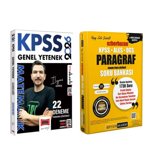 Pegem KPSS ALES DGS Ezberbozan Paragraf Soru Bankası ve Yargı Matematik 22 Deneme Seti 2 Kitap ürün görseli 1