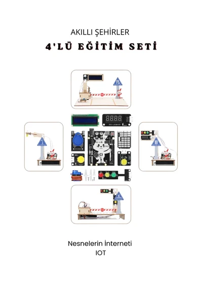 Akıllı Şehir IoT Eğitim Kiti – Arduino ESP32 ESP8266 Robotik Kodlama ve STEM Programlama Seti ürün görseli 1