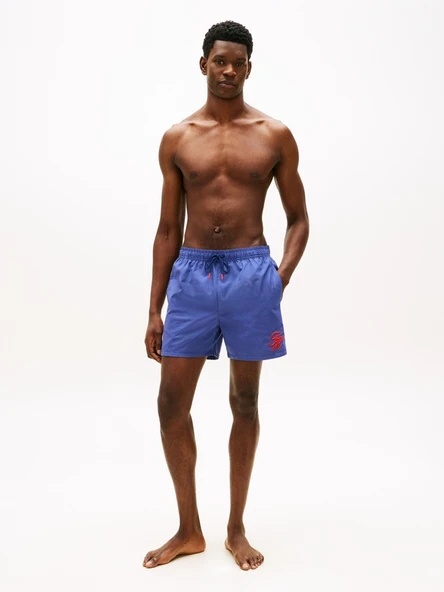Tommy Hilfiger   MEDIUM DRAWSTRING ITHACA SCRIPT Erkek Mavi Deniz Şortu - UM0UM03750 ürün görseli 1