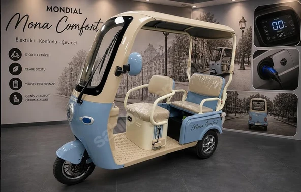 Mondial Monacomfort Leketrikli Motosiklet Mavi Krem ürün görseli 1