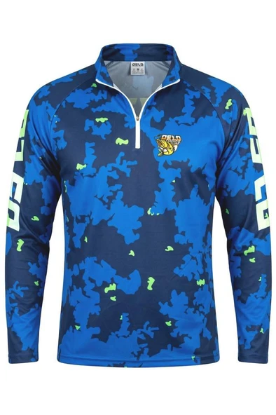 Oslo Performans Balıkçı T-Shirt Blue Camo ürün görseli 1