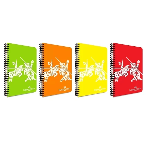 Faber Castell Defter Knights Neon Pp Kapak Spiralli 120 Yaprak Çizgili 5075000457000 ürün görseli 1