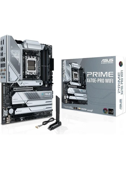 Asus Prime X670E-Pro Wi-Fi AMD AM5 DDR5 ATX Anakart ürün görseli 1