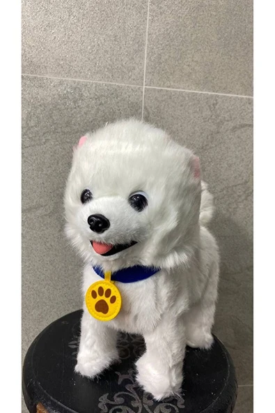 Şarjlı Müzikli Yürüyen Havlayan Yalayan Kuyruk Başını Sallayan Ses Kaydını Tekrarlayan Peluş Köpek ürün görseli 1