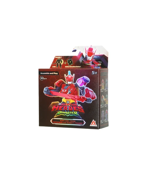 Quantum Heroes Dinoster Raptor Tron Figür - Resim 3