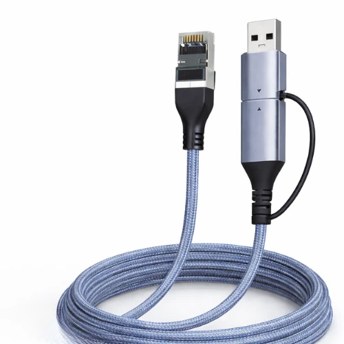 Usb 3.0 Type-C 2 In 1 Gigabit Ethernet Adapter ZR1159 ürün görseli 1