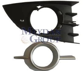 Renault Scenic 2 2007-2009 Sis Lamba Kapağı Sağ Delikli Siyah(Dış Çerçevesi Gümüş Gri)2Parça(Tyg (Oem No: 7701477302) ürün görseli 1