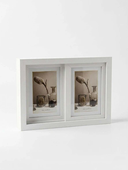 Kızaklı Fotoğraf Çerçevesi 2'li (10x15 cm) – Masa Üstü Kullanım Meşe Renk ürün görseli 1