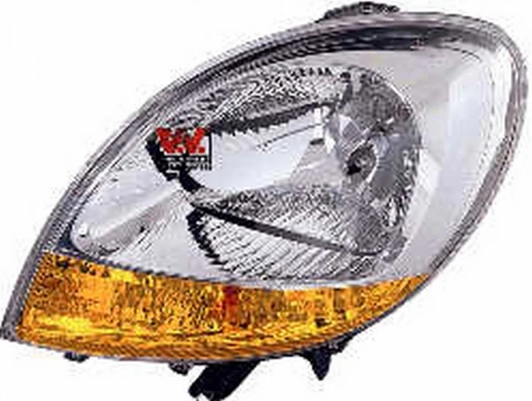 Renault Kango 2003-2008 Far Sol Sarı Sinyalli (Oem No:8200150614) ürün görseli 1