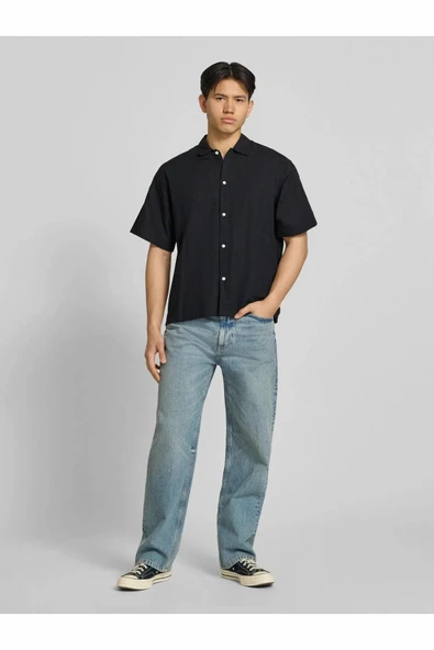 Jack Jones Breeze Lınen Bleand Oversize Erkek Gömlek 12288602 ürün görseli 1