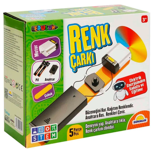 Edu Sun Stem Renk Çarkı Bilim Seti ürün görseli 1