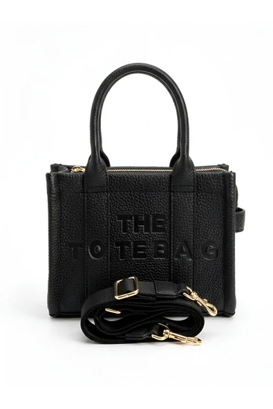 Kadın Deri Görünümlü Mini Tote Çanta - The Tote Bag Stili ürün görseli 1