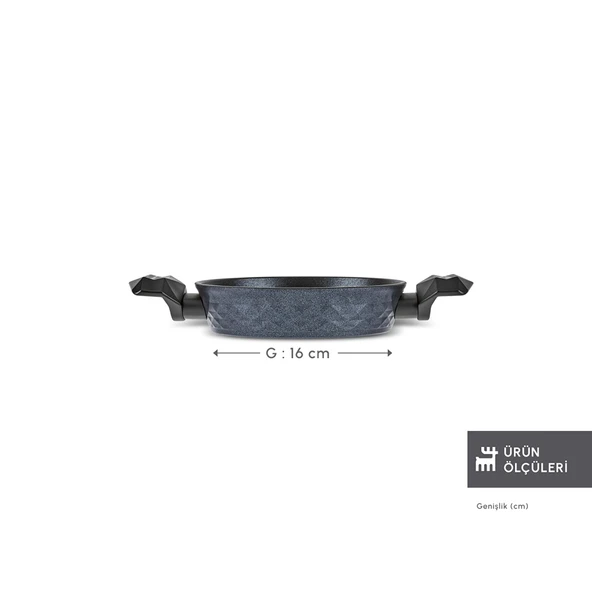 Karaca Biodiamond Antibakteriyel Kulp Sahan 16 Cm - Resim 3