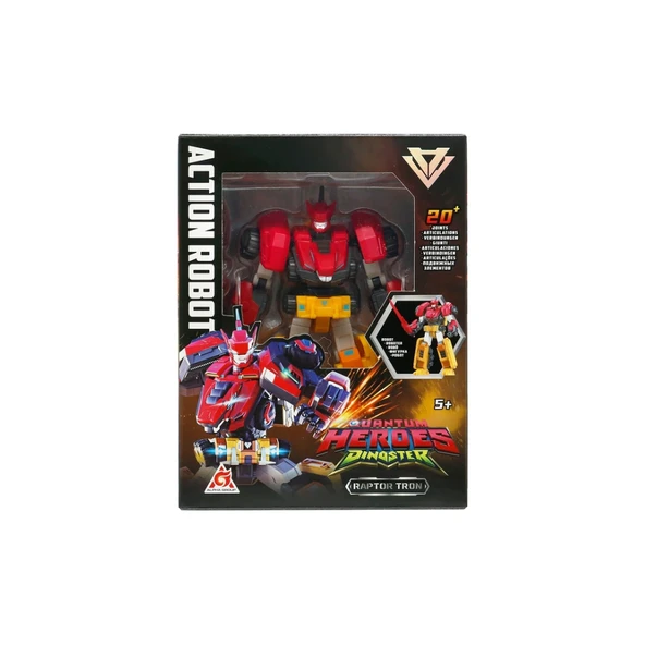 Quantum Heroes Dinoster Aksiyon Robot Raptor Tron - Resim 4