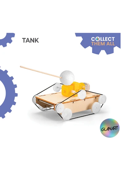 robotik kendin yap motorlu tank  yapım seti çocuklar için ürün görseli 1