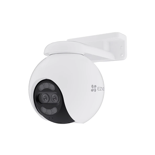 EZVIZ 4K çift lensli kamera dış mekan gözetimi, 30 m renkli gece görüşüne sahip PTZ WLAN kamera, AI kişi/araç algılama, otomatik takip ve aktif savunma, H80x ürün görseli 1
