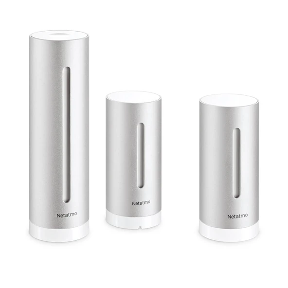 Kablosuz dış mekan sensörü + ek modüle sahip Netatmo iç ve dış hava durumu istasyonu, Amazon Alexa, Google Home ve Apple HomeKit ile uyumlu, NBU-NWS-NIM-EU ürün görseli 1