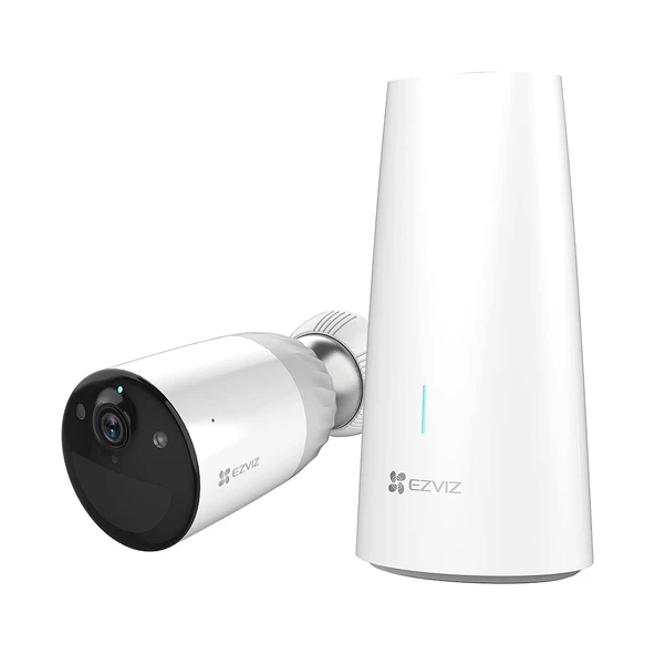 EZVIZ 1080P Kablosuz Pille Çalışan Kamera Seti, 1 Tabanlı Kamera, 365 Günlük Pil Gücü, PIR Hareket Algılama, Renkli Gece Görüşü, İki Yönlü Ses, IP66 Hava Koşullarına Dayanıklı, Alexa Uyumlu, BC1-B1 ürün görseli 1