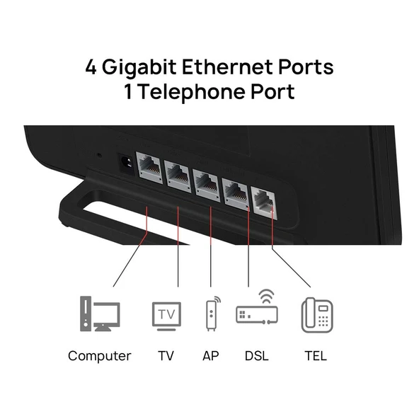 Huawei Yönlendirici B535-235 Siyah - Resim 5