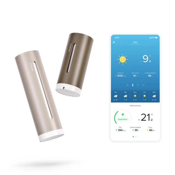 Netatmo meteoroloji istasyonu ORIGINAL - 2. nesil, iç mekan ve dış mekan, sıcaklık, nem, hava kalitesi, UV, polen, hava durumu tahmini | Apple, Alexa, Google - Sand - NWS-S-EC ile uyumlu ürün görseli 1