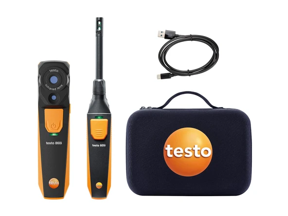 testo 860i kalıp seti - termal görüntüleme kamerası testo 860i, Bluetooth nem sensörlü testo 605i (8724 0084) ürün görseli 1
