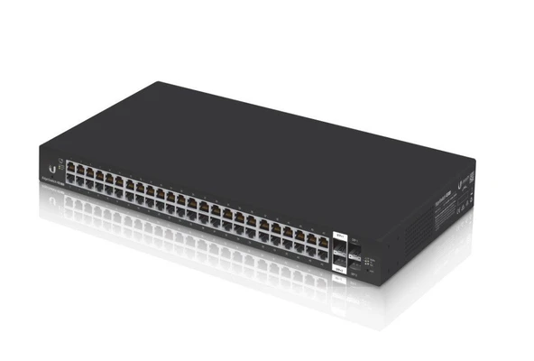 48 bağlantı noktasına sahip Ubiquiti Networks EdgeSwitch Lite, yönetilen gigabit anahtarı dahil ürün görseli 1