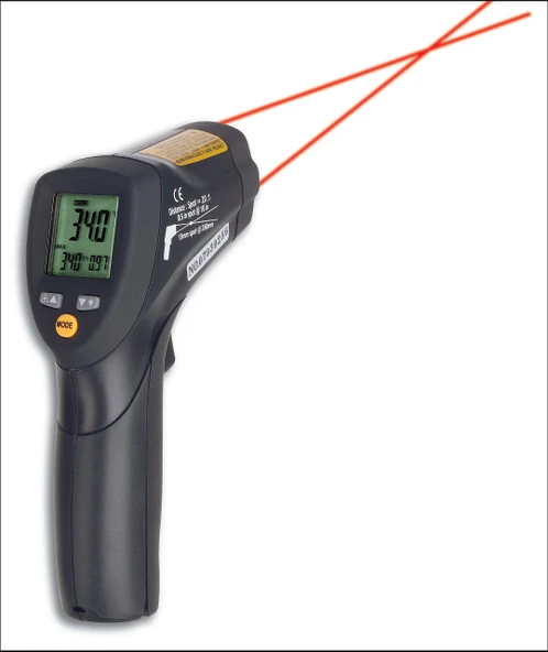 TFA Dostmann Scantemp 485 kızılötesi termometre, yüzey sıcaklığının temassız ölçümü, -50°C ila 800°C, profesyonel kullanım için, U 42 x G 85 x Y 152 mm ürün görseli 1