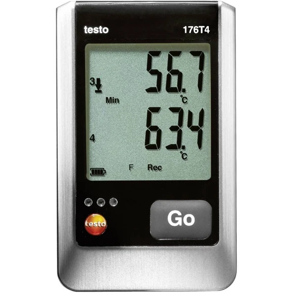 Testo 4 kanallı sıcaklık veri kaydedici, -20°C → +70°C, sensör J, K, T, termokupl ürün görseli 1