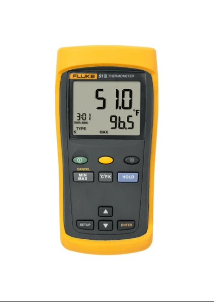 Fluke 50 Serisi II Dijital Termometre, 3 AA Pil, -418 ila +2501 Derece F ürün görseli 1